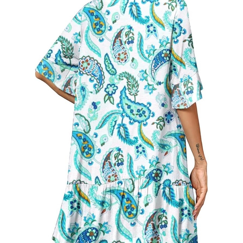 Multi-Color 2XL Women’s Swim Cover/ Sun Dress - Picture 4 of 7